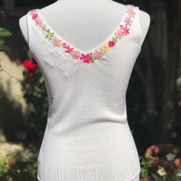 Dana Buchman Pink Beaded Neckline Knit Top - Picture 3 of 3